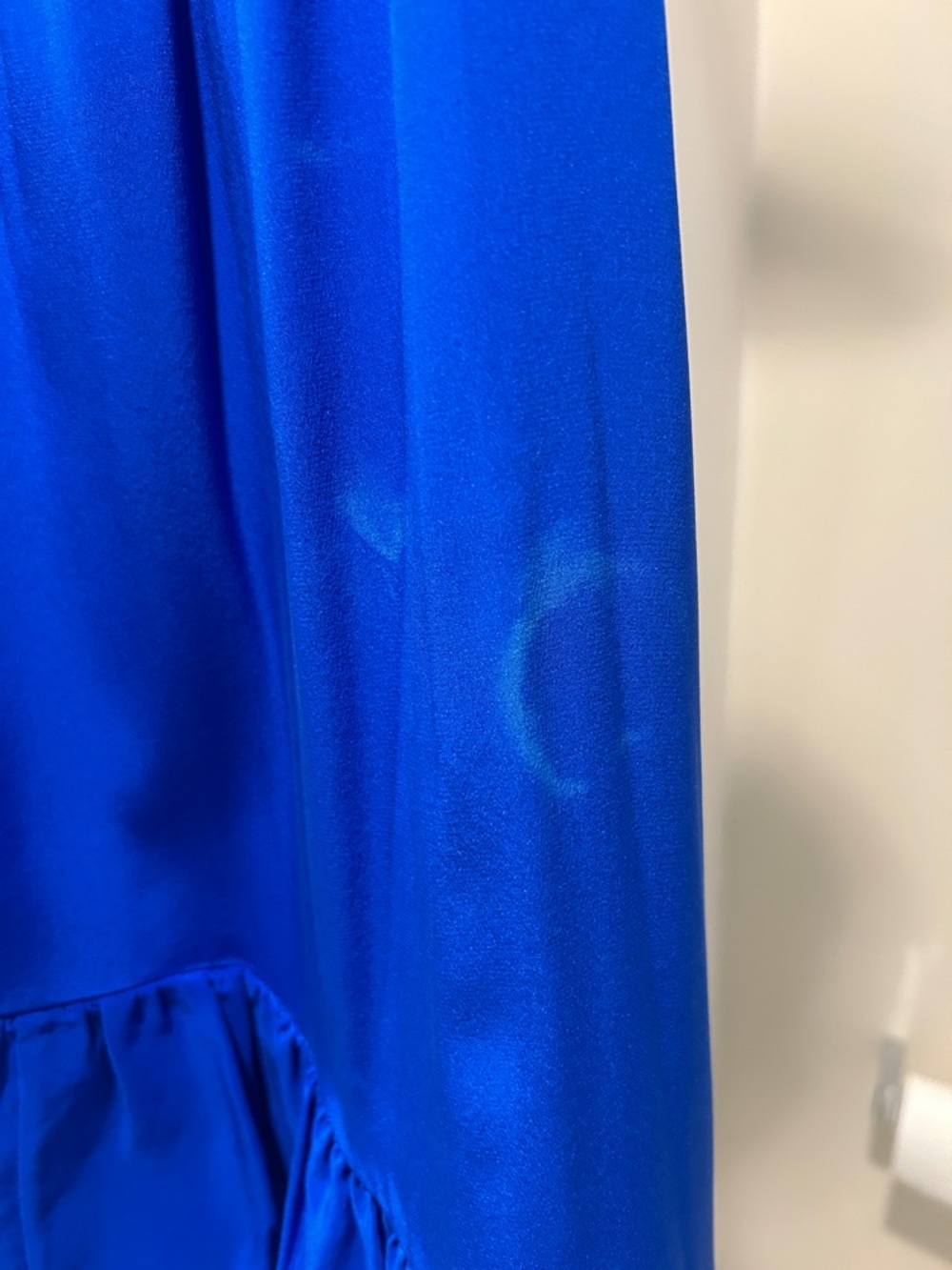 JAY GODFREY COBALT BLUE SILK STRAPLESS DRESS - Picture 5 of 6